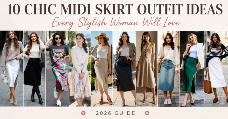 10 Chic Midi Skirt Outfit Ideas Every Stylish Woman Will Love (2026 Guide)