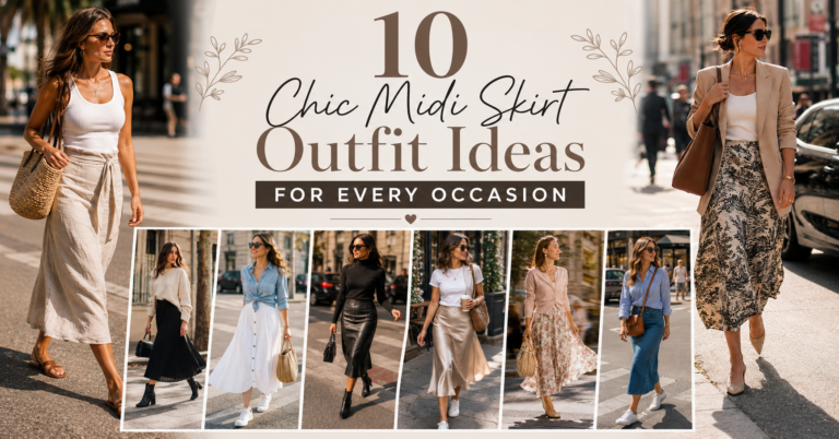 10 Chic Midi Skirt Outfit Ideas for Every Occasion