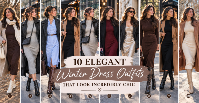 10 Elegant Winter Dress Outfits That Look Incredibly Chic