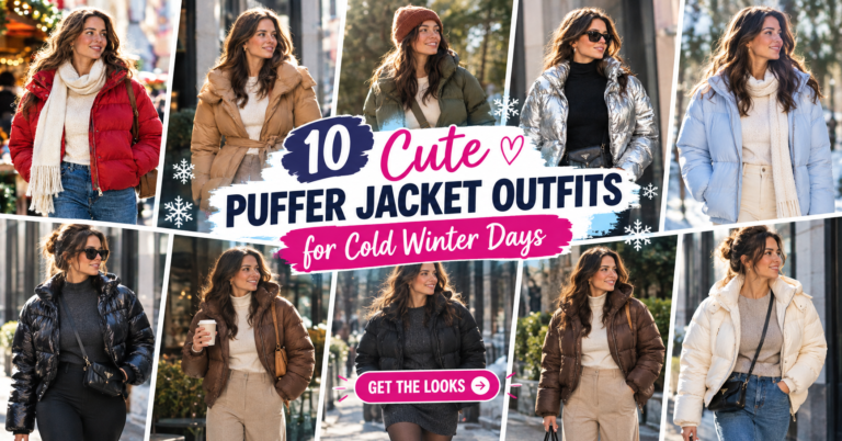 10 Cute Puffer Jacket Outfits for Cold Winter Days
