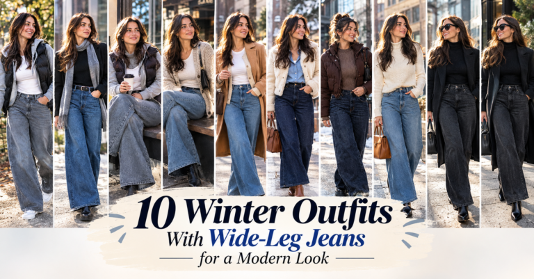 10 Winter Outfits With Wide-Leg Jeans for a Modern Look
